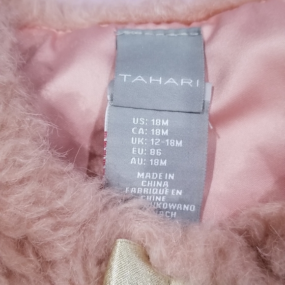 Tahari Pink Fuzzy Vest - 18 months - Picture 4 of 4
